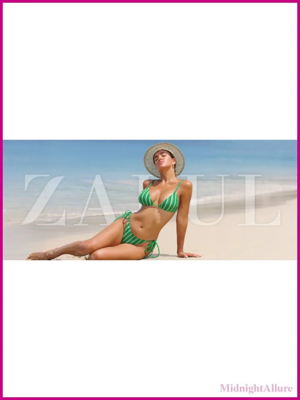Crochet Bikini Set Women Boho String Thong Swimsuit Two Piece